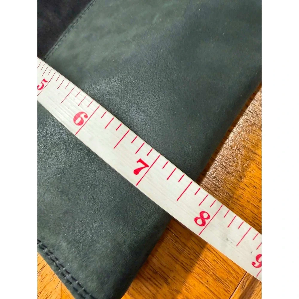 Lucky Brand Tilaree Tall Boots Dark Green Leather Stretchy Back Block Heel 8M